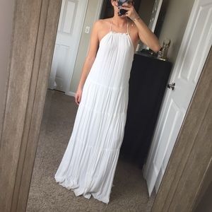 Off white low back maxi dress